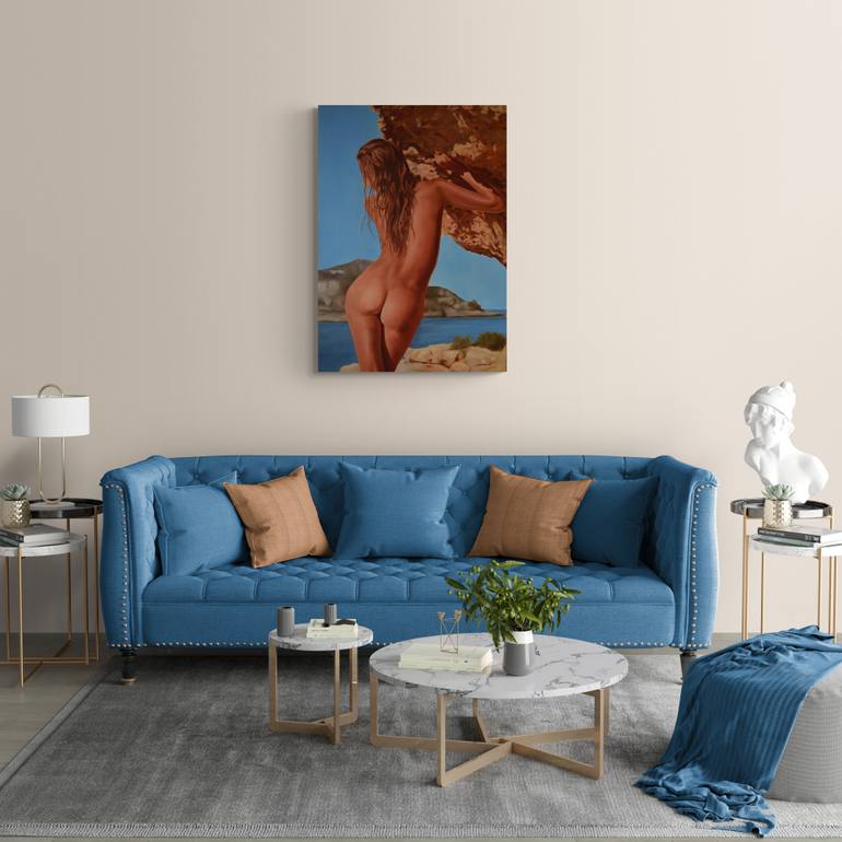 Original Figurative Nude Painting by Istvan Cene Gal