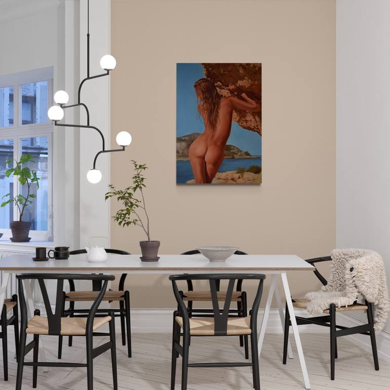Original Figurative Nude Painting by Istvan Cene Gal