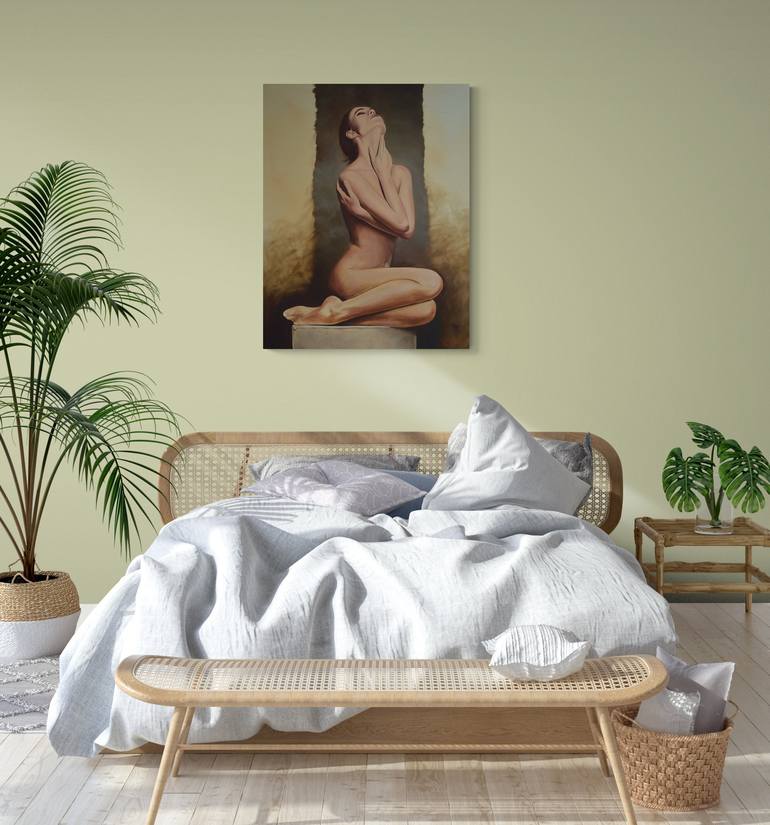 Original Realism Love Painting by Istvan Cene gal