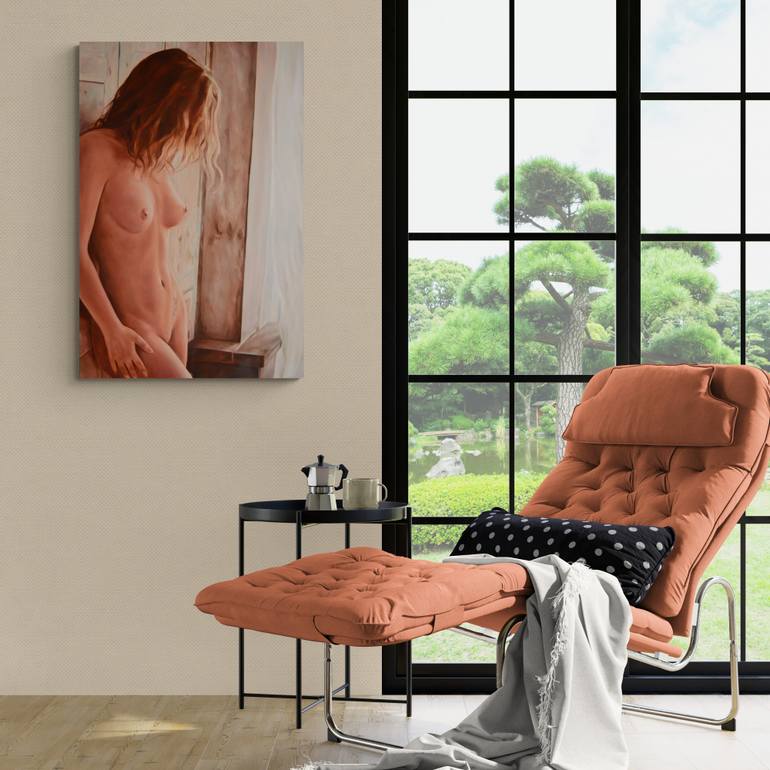 Original Figurative Nude Painting by Istvan Cene Gal