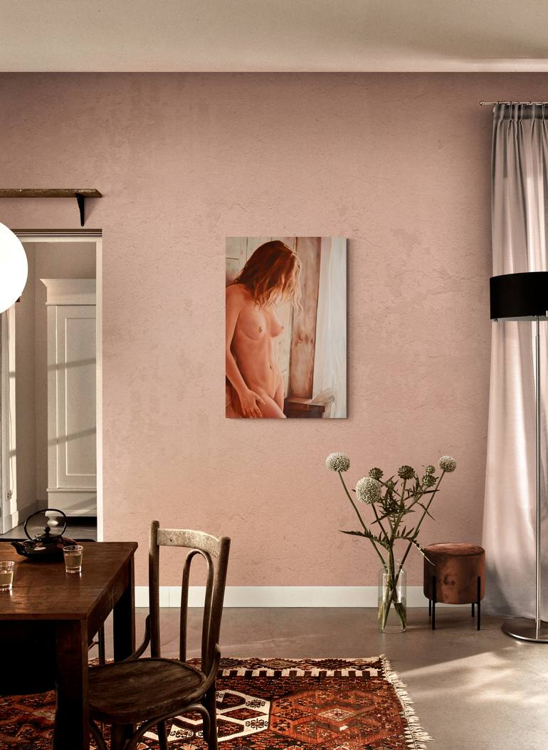 Original Figurative Nude Painting by Istvan Cene Gal