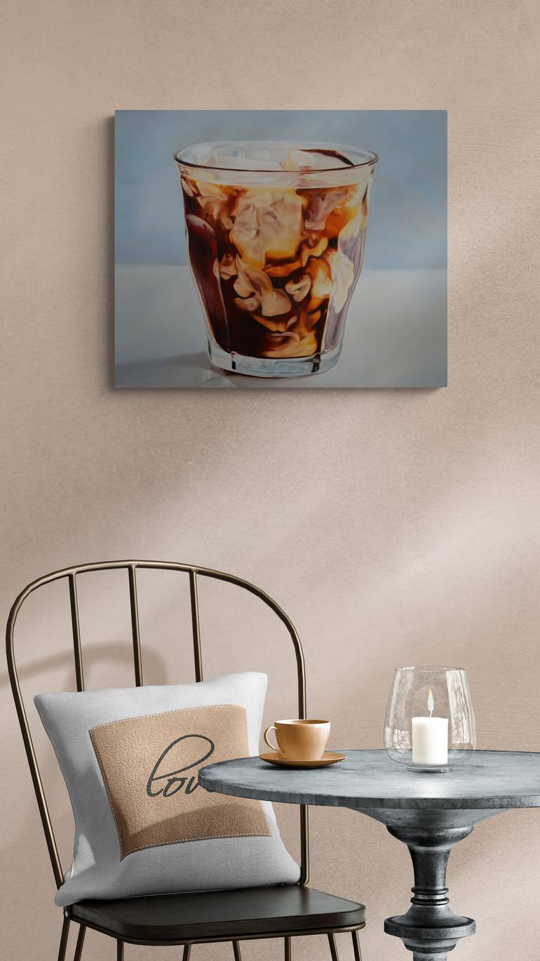 Original Modernism Food & Drink Painting by Istvan Cene Gal