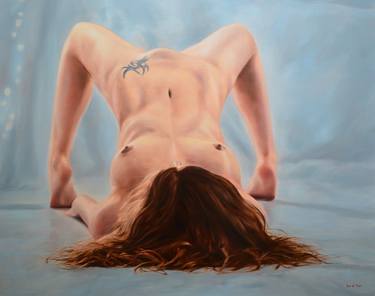 Original Realism Nude Painting by Istvan Cene Gal
