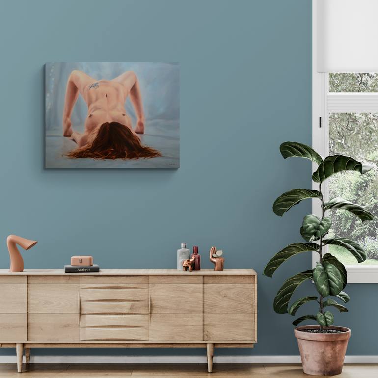 Original Figurative Nude Painting by Istvan Cene Gal