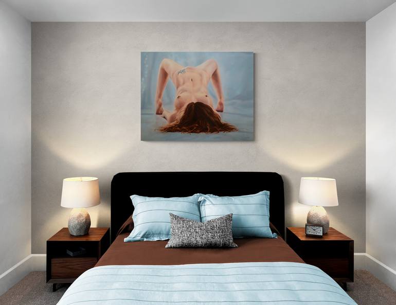 Original Figurative Nude Painting by Istvan Cene Gal