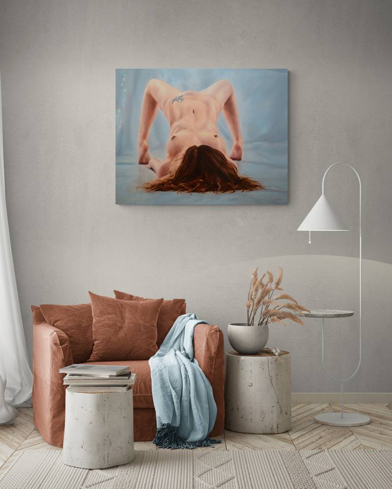 Original Figurative Nude Painting by Istvan Cene Gal