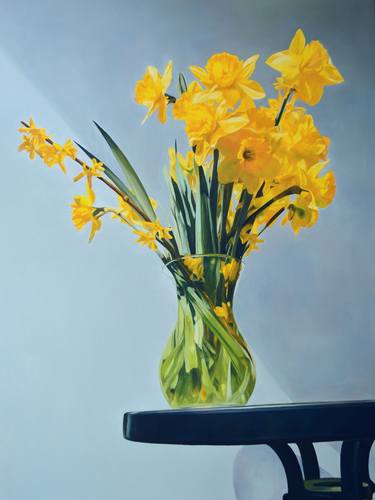 Original Realism Floral Painting by Istvan Cene Gal