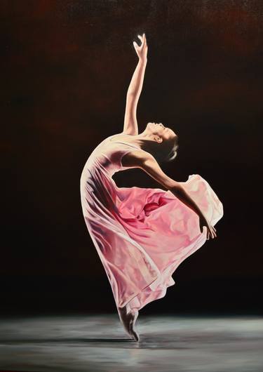 Original Realism Women Painting by Istvan Cene Gal