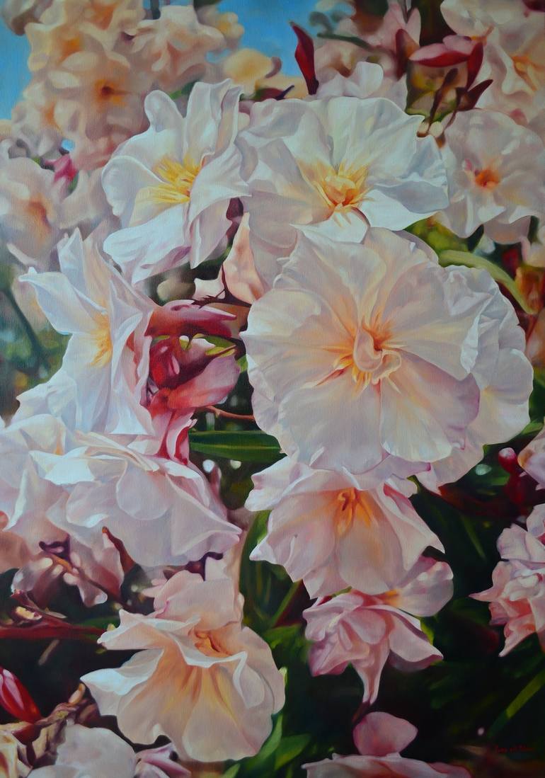 Original Realism Floral Paintings by Istvan Cene Gal