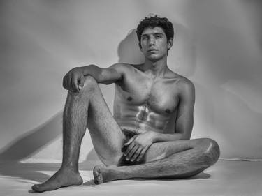 Sitting and waiting. Male nude photography thumb