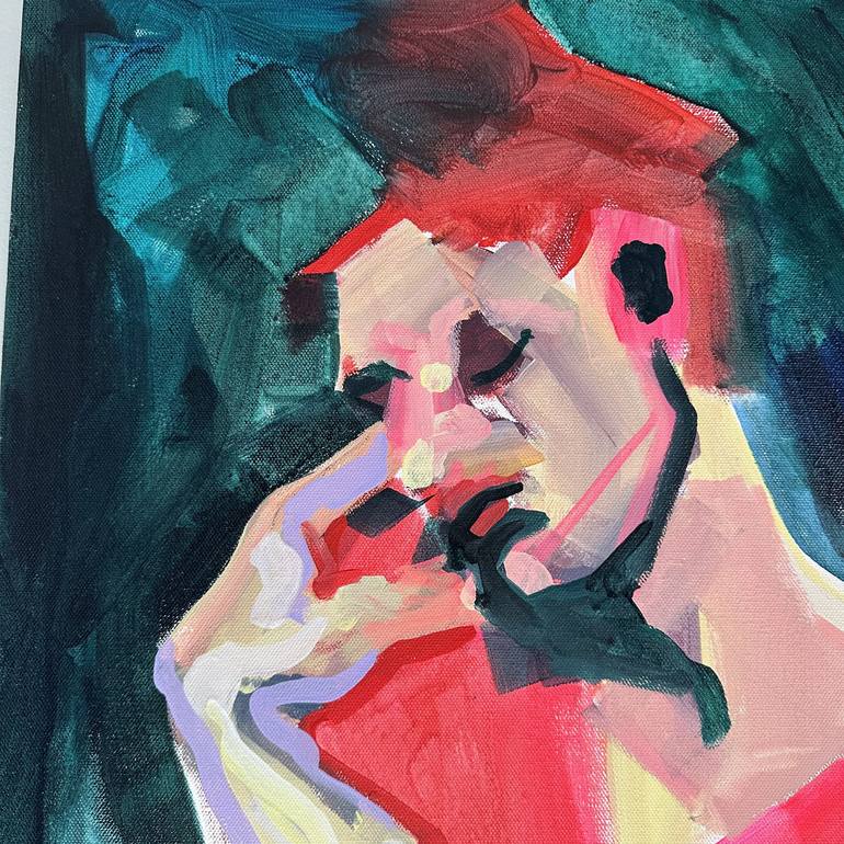 Original Abstract Portrait Painting by SunShine Roof