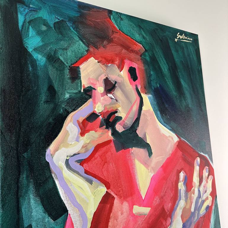 Original Portrait Painting by SunShine Roof