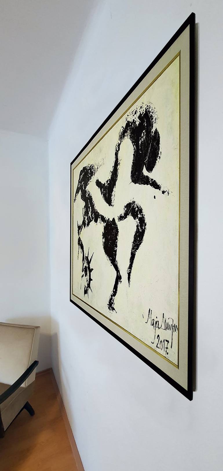 Original Abstract Expressionism Horse Painting by Maja Dimitrijevic