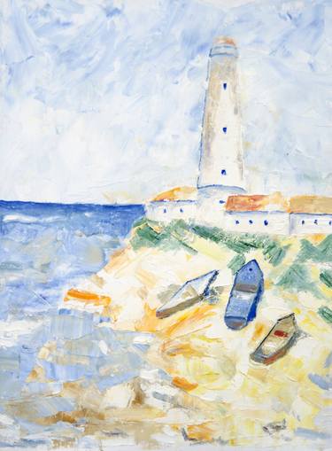 Original Impressionism Seascape Painting by Natalia Antonova