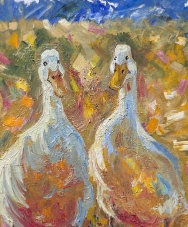 Original Impressionism Animal Painting by Natalia Antonova