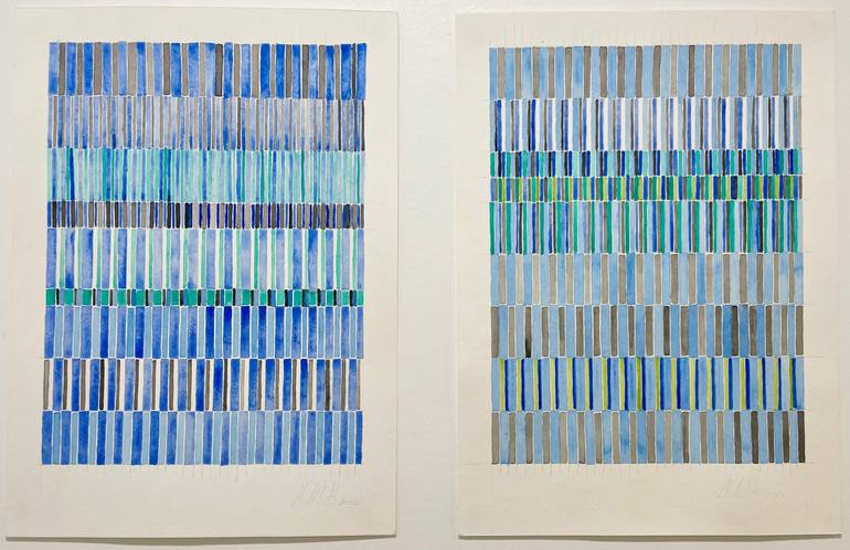 Original Contemporary Patterns Painting by Maureen Nollette