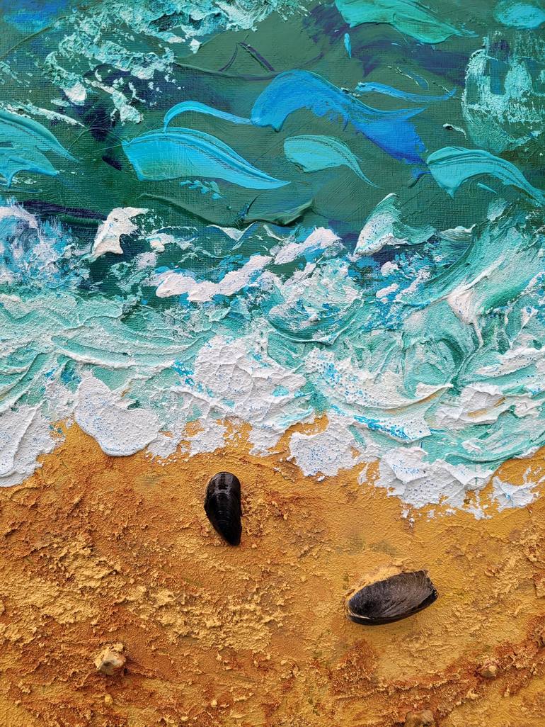 Original Conceptual Seascape Painting by Yuliia Holovatiuk-Ungureanu