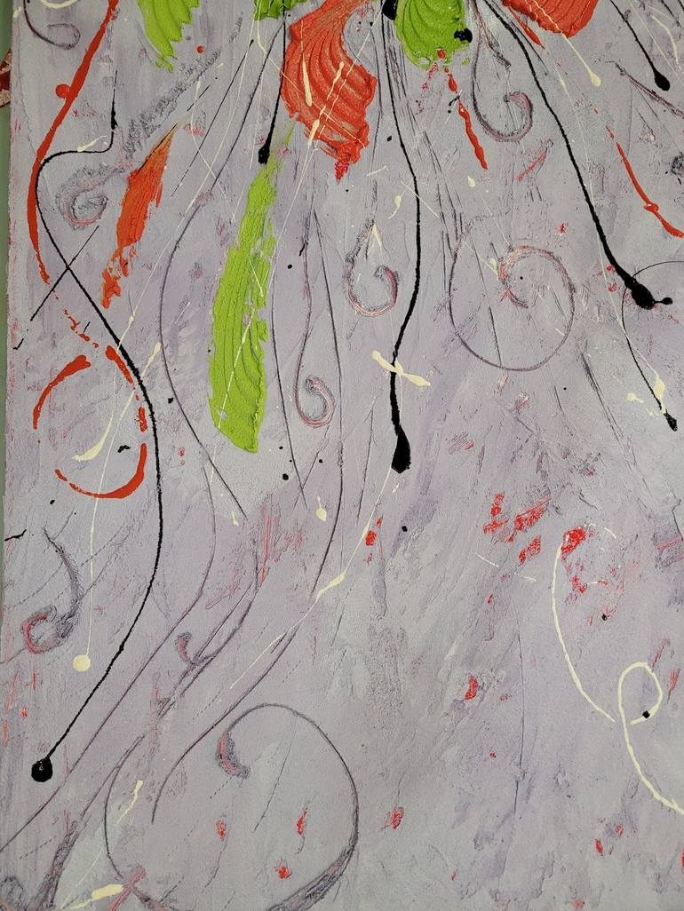 Original Abstract Expressionism Abstract Painting by Yuliia Holovatiuk-Ungureanu