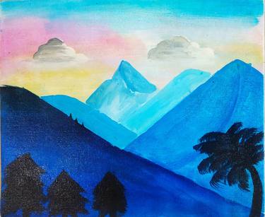 Print of Landscape Paintings by KISHORE BISHOI