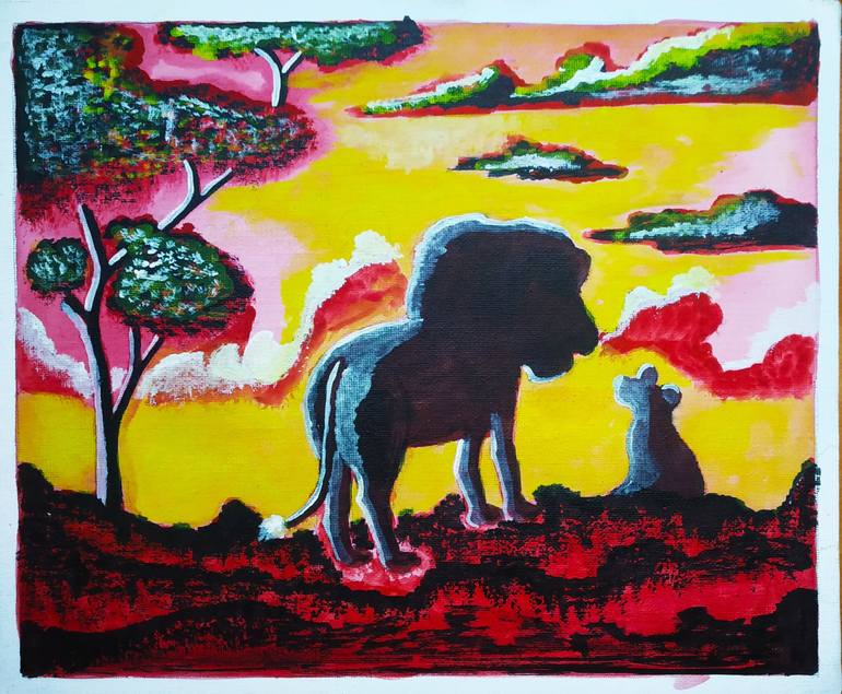 Original Abstract Animal Painting by KISHORE BISHOI