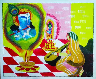 Print of Abstract Classical mythology Paintings by KISHORE BISHOI
