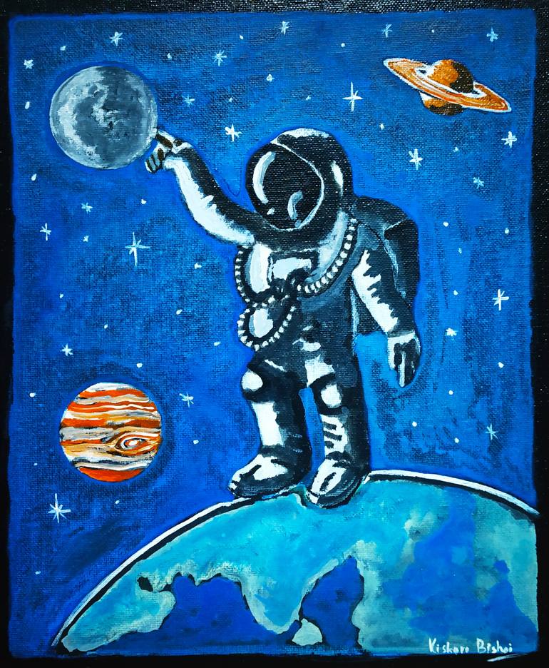 Original Abstract Fantasy Painting by Kishore Bishoi