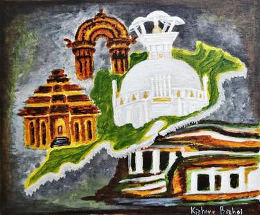Original Abstract Expressionism Landscape Paintings by KISHORE BISHOI