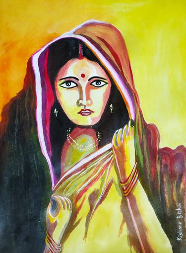 Original Abstract Women Paintings by KISHORE BISHOI