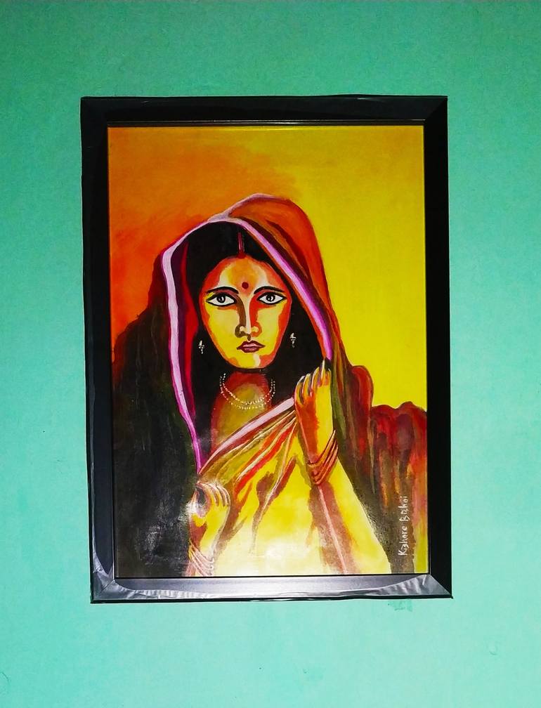 Original Abstract Women Painting by KISHORE BISHOI