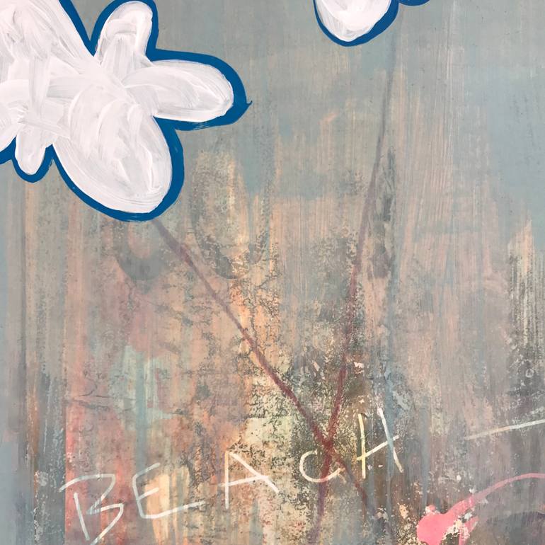 Original Street Art Beach Mixed Media by Line Marsdal