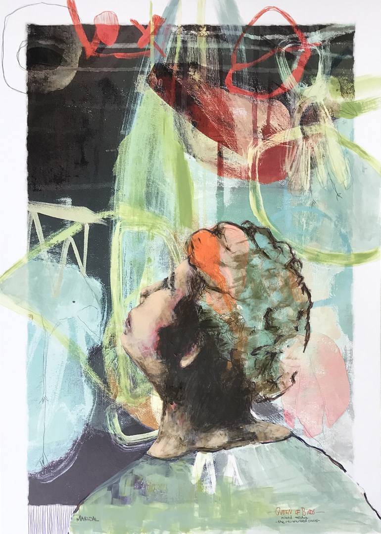 Original Street Art Nature Mixed Media by Line Marsdal