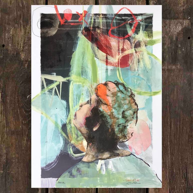 Original Street Art Nature Mixed Media by Line Marsdal