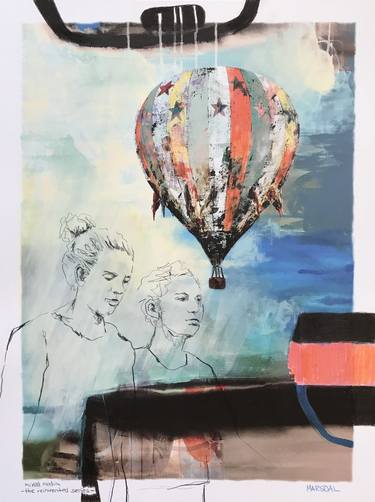 Original Street Art Travel Mixed Media by Line Marsdal