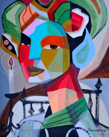 Original Cubism Portrait Paintings by ROGERIO PEDRO