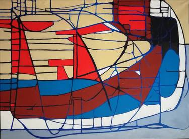 Original Expressionism Boat Paintings by Marlis G Schill