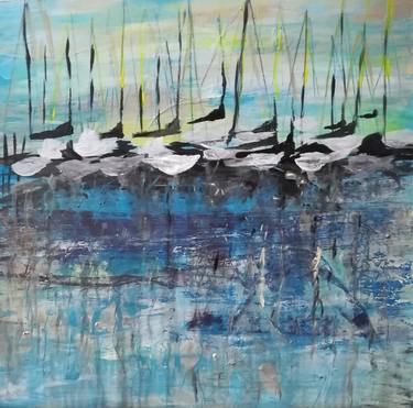 Original Figurative Sailboat Paintings by Marlis G Schill