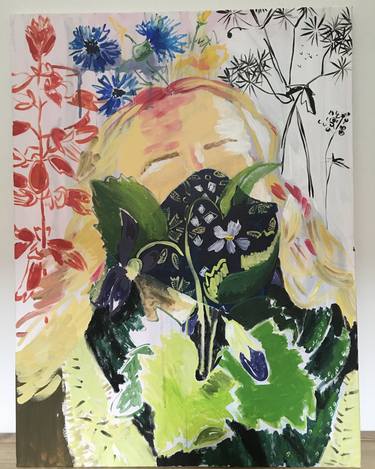 Original Abstract Botanic Paintings by Annelotte Vos
