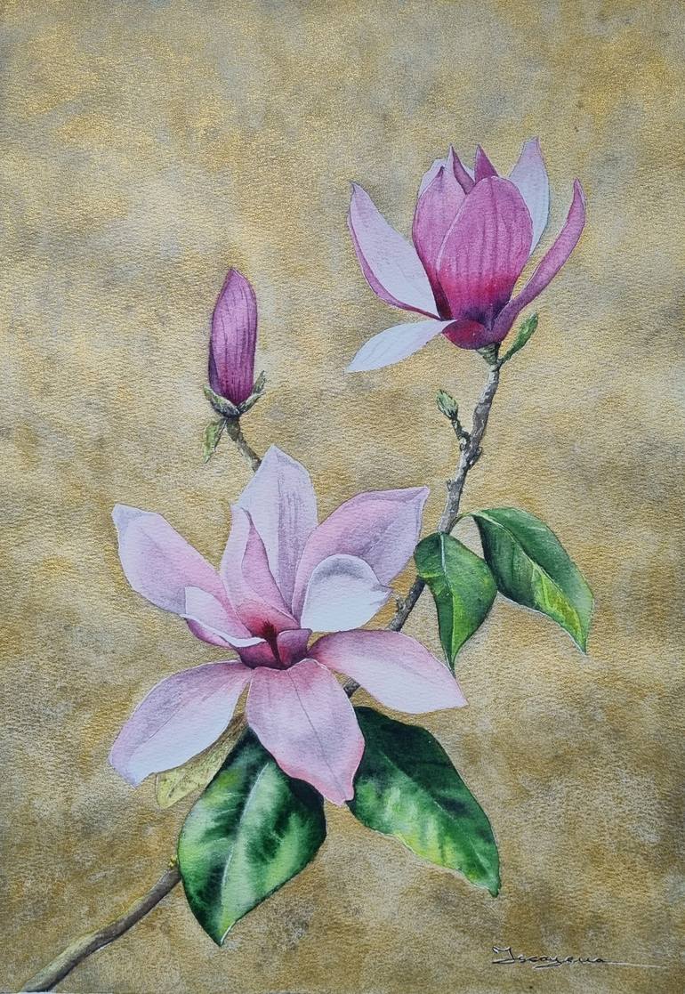 Original Contemporary Botanic Painting by ZINAIDA ISSAYEVA