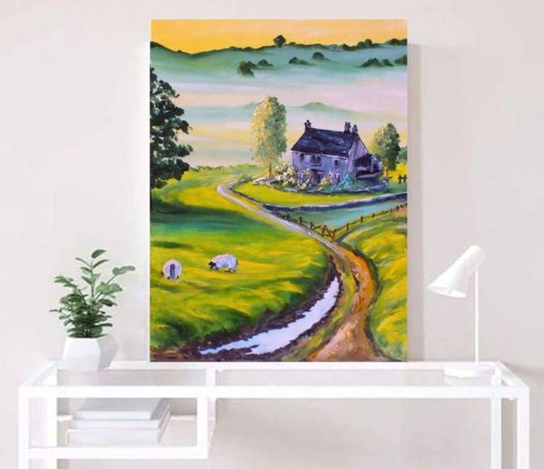 Original Impressionism Landscape Painting by Oksana Gordijko