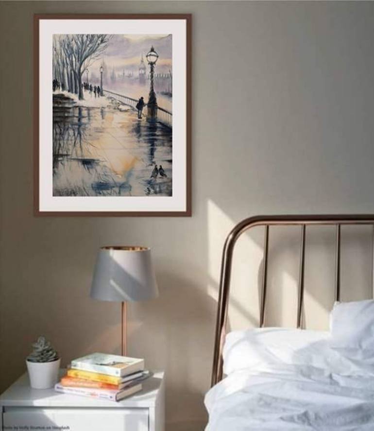 Original Contemporary Cities Painting by Oksana Gordijko