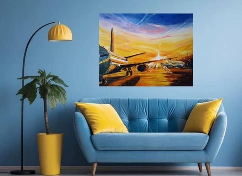 Original Contemporary Transportation Painting by Oksana Gordijko