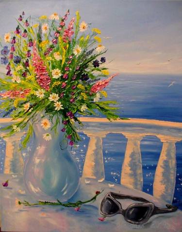 Original Impressionism Floral Paintings by Oksana Gordijko