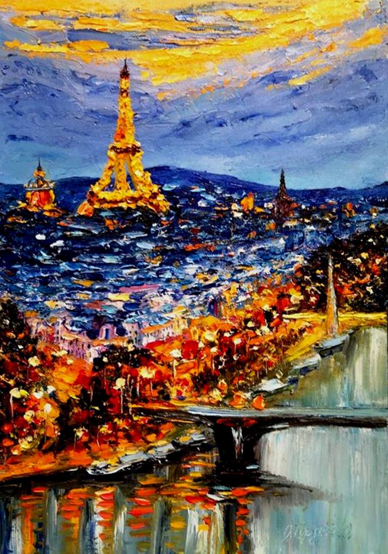 Print of Impressionism Cities Paintings by Oksana Gordijko