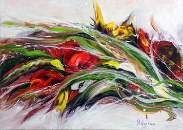 Original Abstract Expressionism Abstract Paintings by Rafiye Karaca