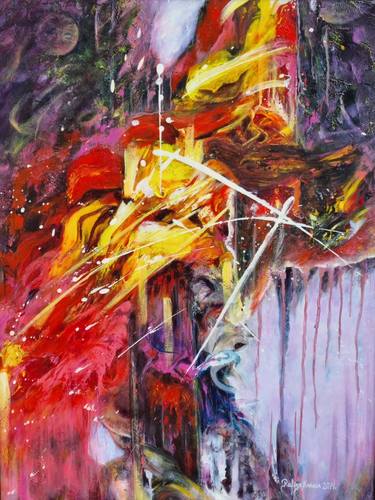 Original Abstract Expressionism Abstract Paintings by Rafiye Karaca