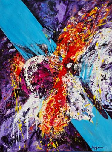 Original Abstract Expressionism Abstract Paintings by Rafiye Karaca