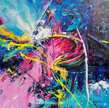 Original Abstract Expressionism Abstract Paintings by Rafiye Karaca