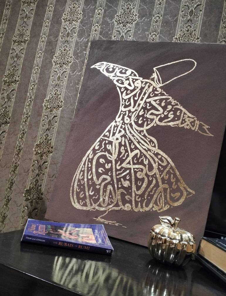 Original Modern Calligraphy Painting by Hamna Zaurayz
