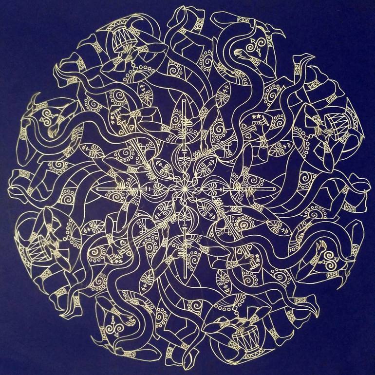 Original Mandala World Culture Painting by Shashi Prem