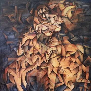 Original Cubism Abstract Paintings by Janakiraman B